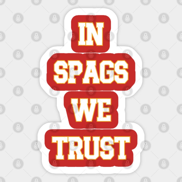 In Spags We Trust Sticker by Emma